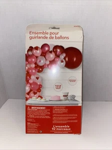 Red Pink Garland Arch Ballon Kit Up To 20ft Length  Assorted Sizes - Picture 1 of 2