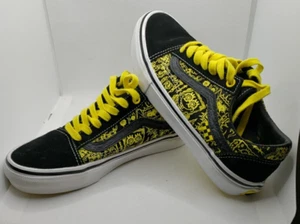 SpongeBob SquarePants Black Yellow Vans Size US Men’s 5.5 NICE - Picture 1 of 14