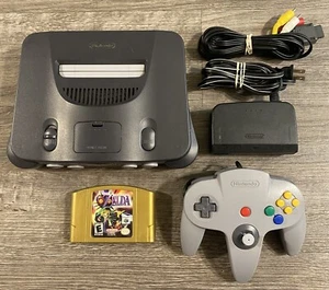 Nintendo 64 Console With Expansion Pack + Legend of Zelda Majoras Mask AUTHENTIC - Picture 1 of 8