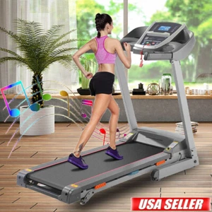 3.25 HP Large Folding Electric Motorized Treadmill with Incline Running Machine - Picture 1 of 51
