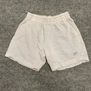Nike Flyease Shorts Boys Small Cotton Logo Gym Sweat Shorts Gray Pockets - Picture 1 of 14