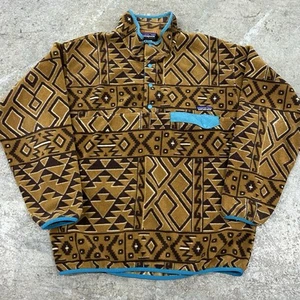 Patagonia Synchilla Fleece Snap T Sweater Adult Large Siete Bear Pullover Aztec - Picture 1 of 9