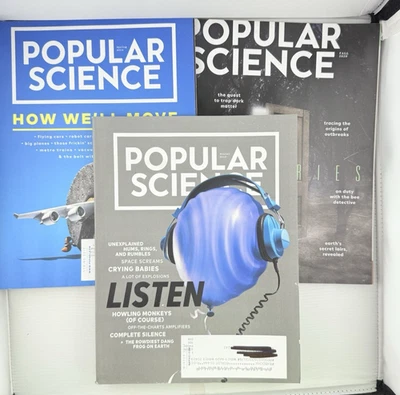 Popular Science Magazine Lot of 3 Winter 2019 Spring 2019 Fall 2020 Back Issues - Image 1 of 4
