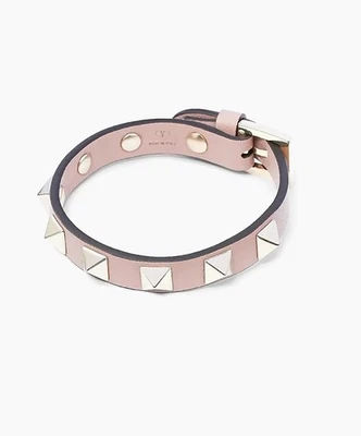 Pulseira Valentino Rockstud na cor Poudre pele de bezerro. Amostra de piso. - Imagem 1 de 4