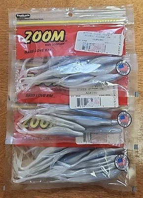Lote de 3. Zoom Super Fluke Jr. 3,5” 10pk. Albino Foto 1 de 4