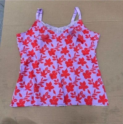 Nova Fita Rubi Diva Renda Cami Hibisco Vermelho - Imagem 1 de 4