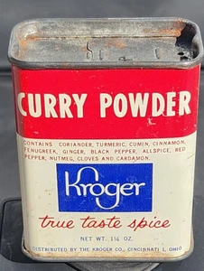 Kroger Curry Powder Spice Advertising Tin Empty - Picture 1 of 6