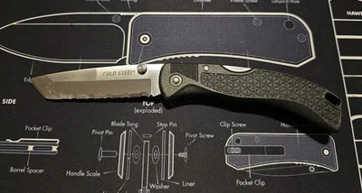 Cold Steel Voyager Completo Serrado Tanto Pequeño Original Japón De Colección TriLock Foto 1 de 4