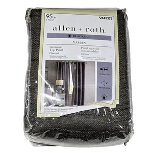 Allen Roth Blackout Yaman Grommet Top Panel Charcoal 50x95in 2443379 - Picture 1 of 1