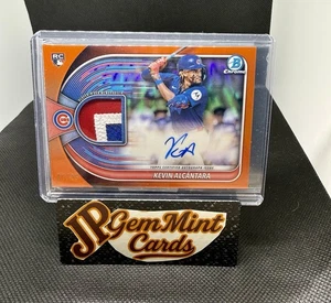 Bowman 2025 cromo autógrafo reliquias refractores naranja Kevin Alcantara RC 1/25 - Imagen 1 de 2