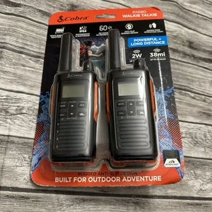 Cobra RX680 Orange Black Weather Resistant Walkie Talkies 2 Way Radio 2 Pack - Zdjęcie 1 z 14
