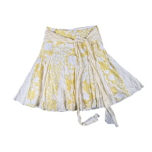 Vintage Wet Seal Skirt White & Yellow Floral Ruffle Whimsy XS Y2K NWT - Picture 1 of 7