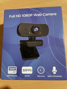 Webcam Full HD 1080P Web Camera Built-in Microphone USB PC Mac Computer Laptop - Picture 1 of 2