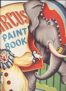 VINTAGE '40s(?): " CIRCUS PAINT BOOK " # 1143 by Eileen Fox Vaughan ~Incomplete~ - Picture 1 of 4