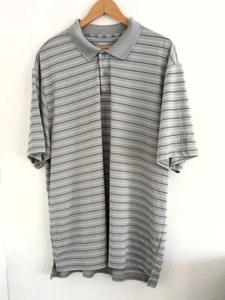 Camisa polo de golf IZOD Pro Series para hombre negra gris blanca a rayas talla 2XL - Imagen 1 de 6