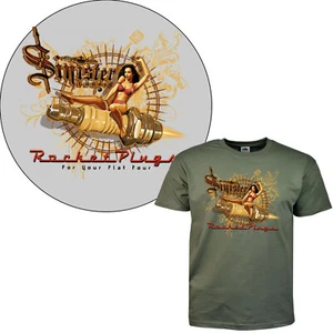 Pinup Girl T-Shirt Rockabilly HotRod Vintage US-car retro 50s Kustom *1243 oliv - Bild 1 von 3