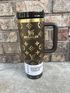 Louis Vuitton Brown Gold 40 oz Etched Tumbler