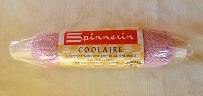 Fio Spinnerin Coolaire 33% linho irlandês 34% algodão 33% rayon rosa empoeirado 128 jardas - Imagem 1 de 4