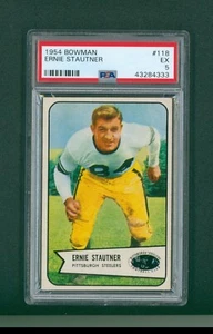 1954 Bowman Football Card - #118 Ernie Stautner, PSA 5 EX - Picture 1 of 2