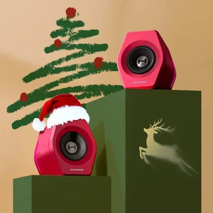 Edifier G2000 PC Gaming Computer Woofer Speakers Bluetooth AUX Inputs Red 32W - Picture 1 of 8
