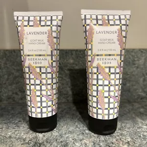 Beekman 1802 latte di capra lavanda lotto di (2) 3,4 once Crema mani sigillata - Foto 1 di 2