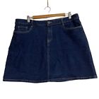 The 1964 Denim Company Womens Skirt Size 16 Blue Denim Short Front Zip Pockets