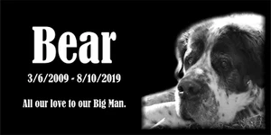 Personalized Pet Stone Memorial Grave Marker pet grave stone headstone dog cat - Picture 1 of 24