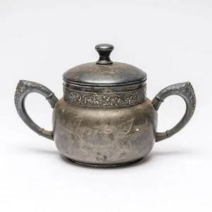 Antique Jennings Bros. Silver Plate Sugar Bowl #250 - Picture 1 of 11