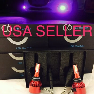 Purple 9005 2 Led Headlight Light Bulbs Fit Honda Civic 2020 2021 2022 High Beam - Image 1 of 4