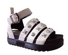 LADIES PLATFORM SANDALS ANKLE STRAP WOMENS CHUNKY SOLE GLADIATOR STUD SHOES SIZE
