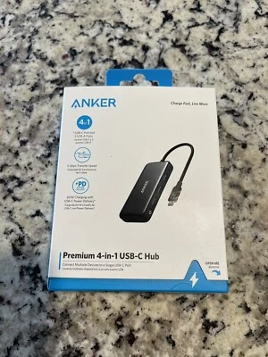 Anker Premium 4-In-1 USB-C Hub A8321HA1-1 Black NEW SEALED  - Image 1 of 2