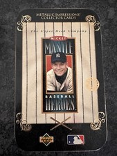 1995 Upper Deck Mickey Mantle Baseball Heroes Metallic Impressions Tin Set