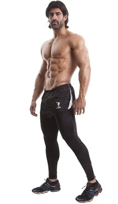 DEMIG Mens Compression Leggings  2-in-1 with Shorts- Black - Image 1 of 4