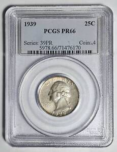 1939 P Washington Quarter PCGS PR-66