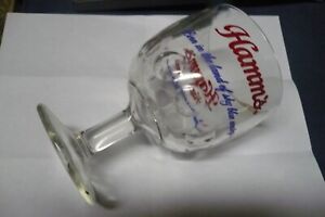 HAMMS Beer Vintage Goblet Heavy Glass Thumbprint Design “Born In The Land Of…”