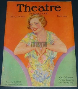 Vintage THEATRE Magazine May 1929 Ona Munson Dolores Costello George O'Brien - Picture 1 of 12