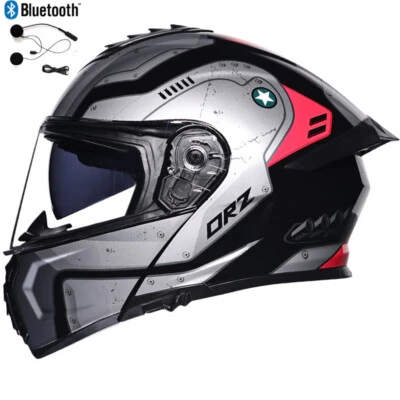 DOT Bluetooth Modular Flip Up Motorcycle Helmet Dual lens Street Bike Helmet - Image 1 of 4