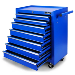 7 Drawers Tool Box Chest Cabinet Trolley Boxes Garage Storage Work Shop Blue Au - Picture 1 of 12