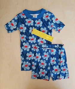NWT HANNA ANDERSSON BLUE DAISY ORGANIC SHORT JOHN PAJAMAS 100 4 - Picture 1 of 5
