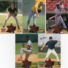 1996 Signature Rookies Baseball T-96 Old Judge Rising Stars set of 5 Dye