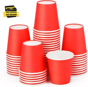 50 Pack 3 Oz Paper Cups, Disposable Bathroom Cups, Ideal for Bathroom, Party, Pi - Picture 1 of 7