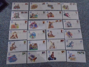 Franklin Mint 1984 Los Angeles Olympics First Day Of Issue Stamp Collection 24 - Picture 1 of 8