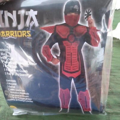 Dragón Rojo Ninja Guerrero Niños Halloween Disfraz Rubíes Nuevo Grande L 10-12 Foto 1 de 4