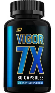 (1 Pack) Vigor 7x for Men Capsules – Vigor7x Overall Health Energy All Natural - Picture 1 of 6