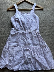 COUNTRY ROAD Girls Size 14 Linen And Cotton Blend Pink Stripe Dress - Picture 1 of 5