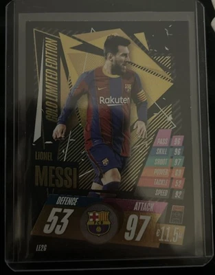 2020-21 Topps Match Attax UCL Limited Edition Gold Lionel Messi #LE2G - Image 1 of 2