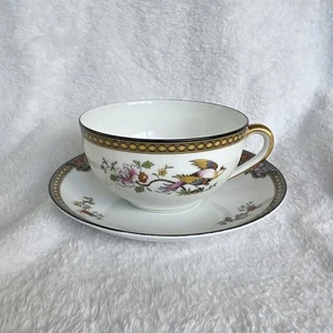 Noritake Japan Fine China Pheasant 2" Flat Cup And Saucer- Antique 1921 - Picture 1 of 11