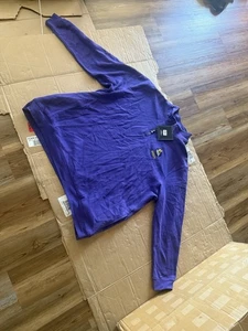 Planet Fitness Staff Quarter Zip Pullover Sweatshirt Purple 4XL Charles River - Picture 1 of 9