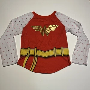 Justice League Wonder Woman Pajama Top Only Girls Size 7/8 Child Sleepwear - Picture 1 of 3