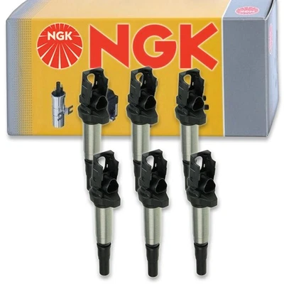 6 pcs NGK Ignition Coil for 2001-2006 BMW 325Ci 2.5L L6 - Spark Plug Tune Up ym - Image 1 of 4